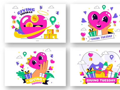 10 Happy Giving Tuesday Illustration
