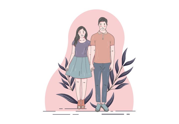 Portrait Couple, Hand drawn illustrations