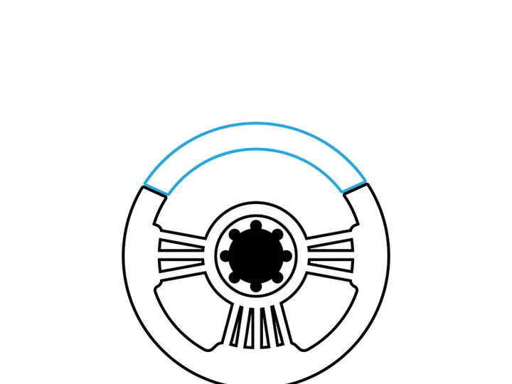 Steering Wheel vector image logo icon
