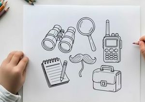 Travel exploration tools flat design vector illustration