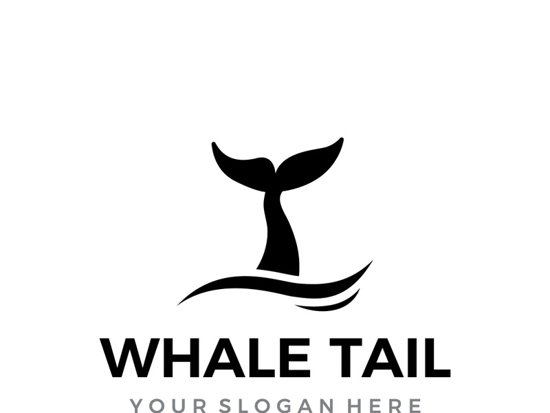Shark tail logo.