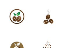 Creative coffee bean logo design.