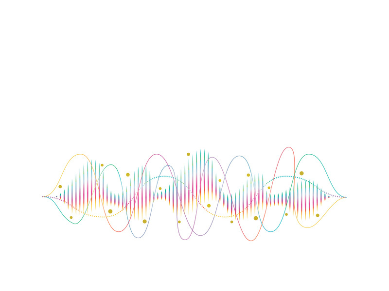 Sound waves vector illustration design template