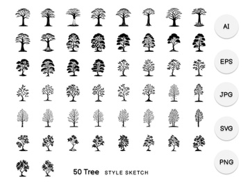Tree Element Draw Black preview picture