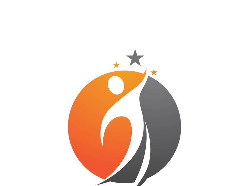 Star success people care logo and symbols