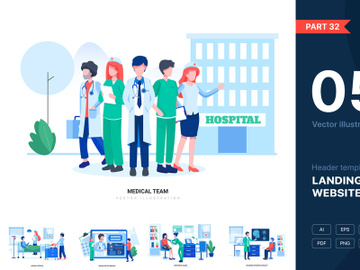 [Part 32] Hospital and Healthcare Vector Scenes preview picture