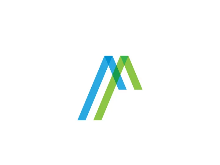 M Letter illustration icon Logo Template