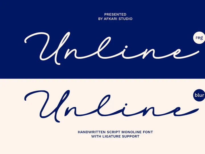 Unline - Handwritten Script Monoline Font