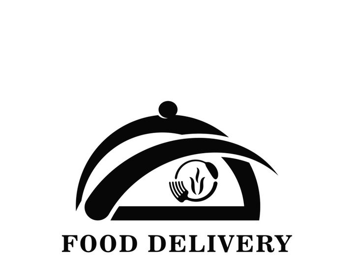 Food delivery catering fast food logo vector icon