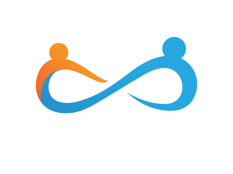Infinity icon, vector template design