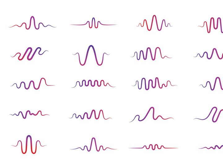 Pulse line sound wave logo