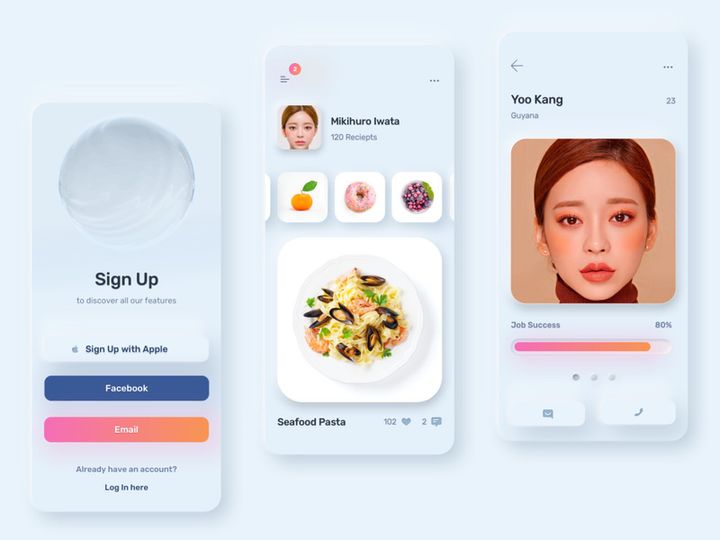 E-commerce shopping & financial quasi-physical APP application UI design kit