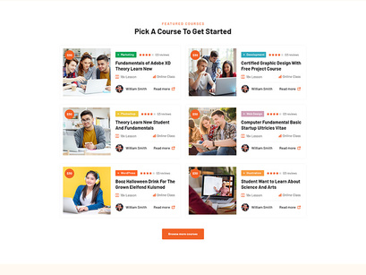 Education And LMS PSD Template