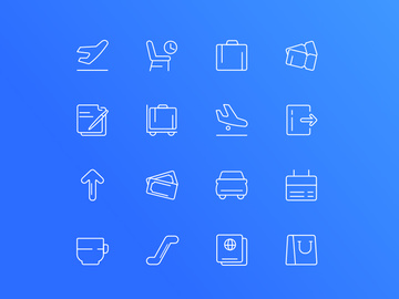 Airport related icons preview picture