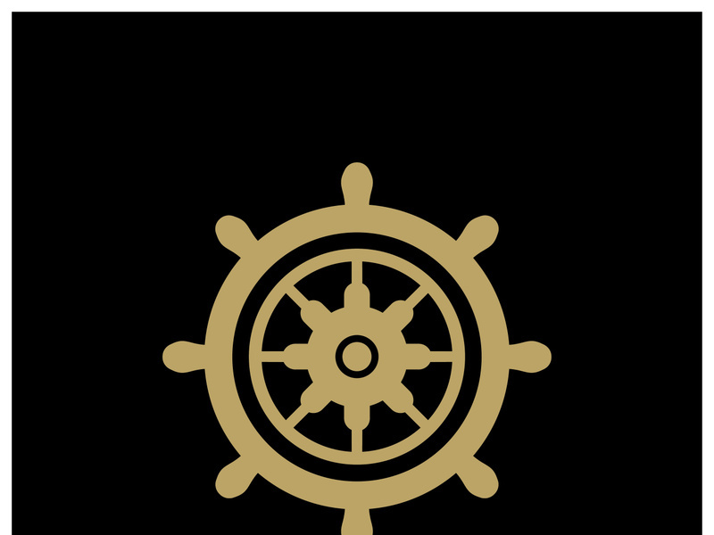 The cruise logo,ship steering logo, boat, yacht, rope, maritime, anchor. Logo for business, sailor, sailing, tourism