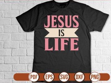 JESUS is LIFE t shirt Design preview picture