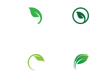 Natural green leaf logo preview picture
