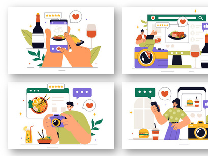 9 Food Blogging Illustration