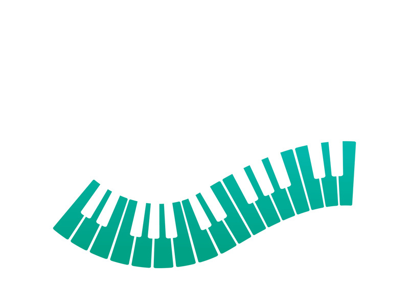 Keyboard piano vector Musical instrument illustration design template
