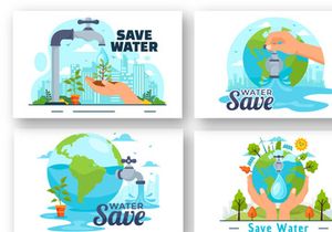 10 Water Saving Illustration