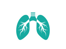 Lung icon logo for medical design