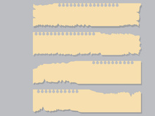 Ripped Pages Design. Torn Paper Notes Torn Edges With Tape, Vector Notepad Realistic Color Stationery Blank Memo Paper