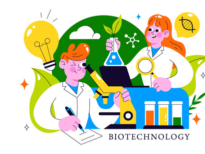 10 Biotechnology Innovation Illustration