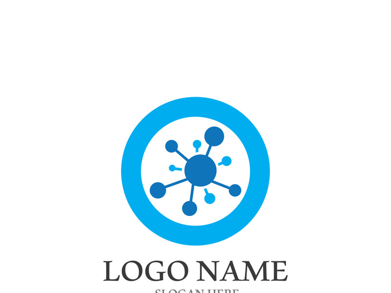 Molecule symbol logo template vector illustration design