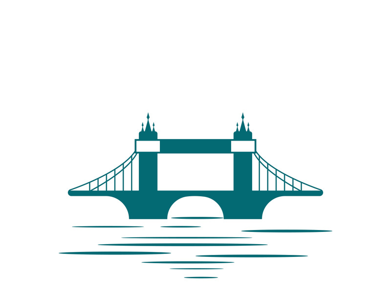 Bridge logo icon design and business symbol template