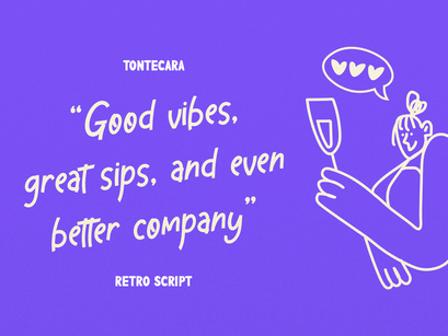 Tontecera | Retro Script Font