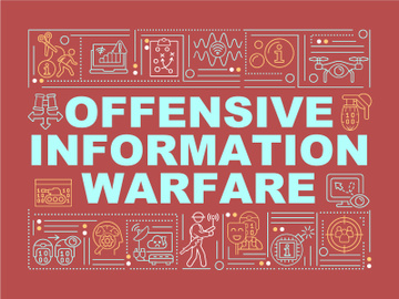 Offensive information warfare word concepts red banner preview picture