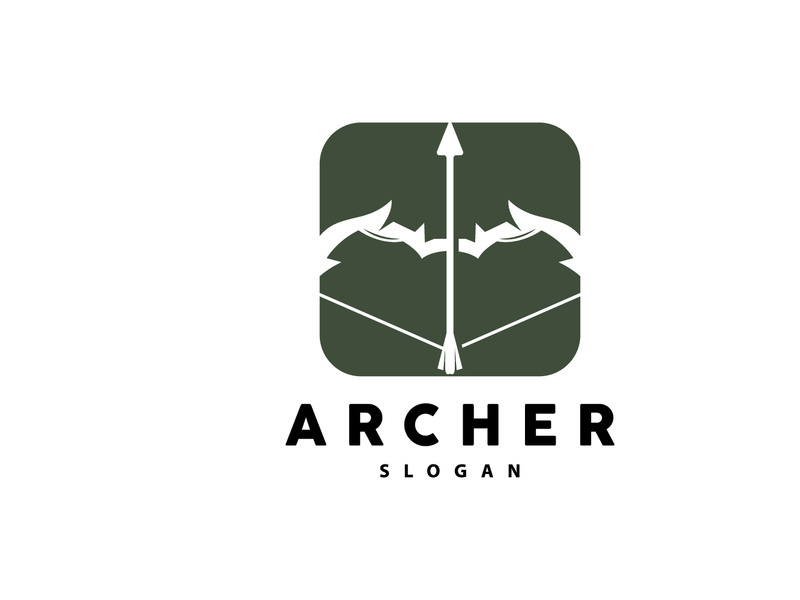Archer Logo, Archery Arrow Vector, Elegant Simple Minimalist Design
