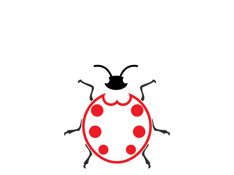 ladybird animal  vector logo symbol icon