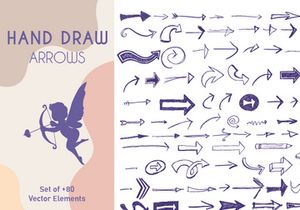 hand drawing arrows doodle collection