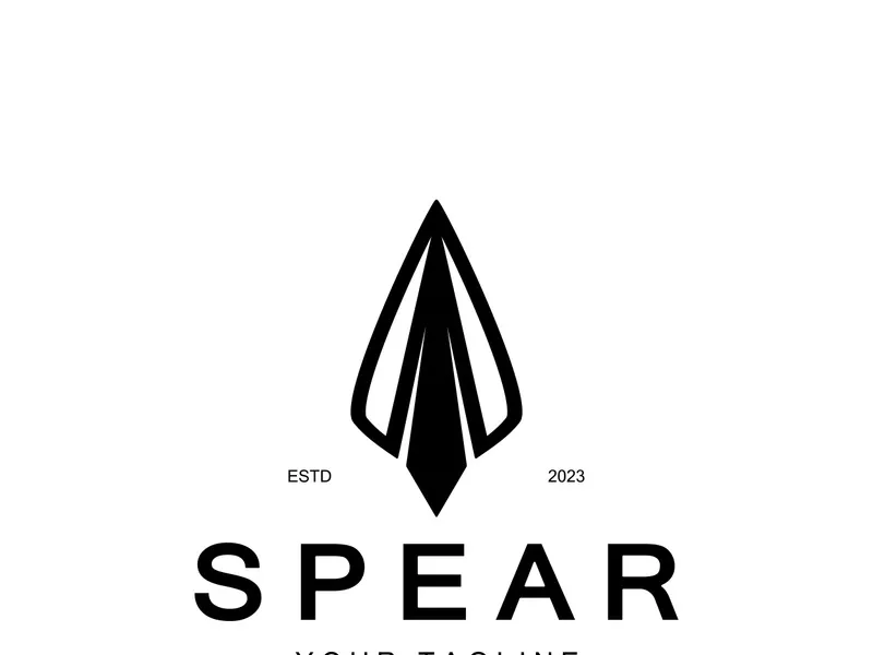 Spear logo icon vector illustration design.Head spear logo vintage illustration design vector