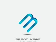 B Letter Logo Design Vector