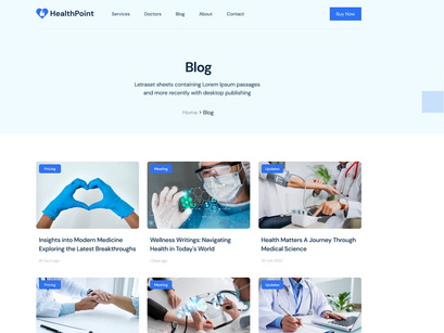 Healthpoint Pro NextJs Medical and Healthcare Website Template