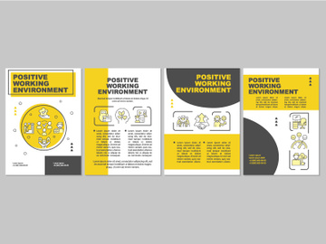 Good working environment yellow brochure template preview picture
