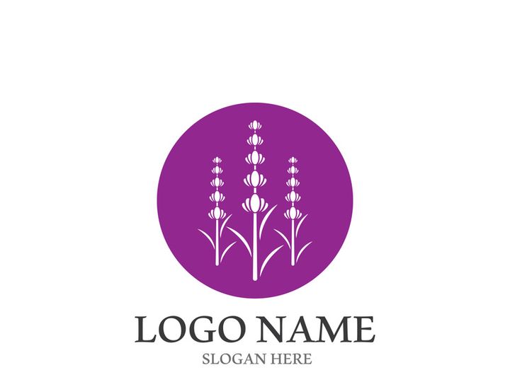 Lavender flower vector icon illustration design template