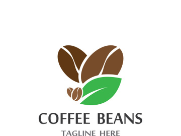 Coffee bean logo for cafe, business, label. preview picture