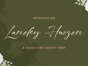 Laneky Haizen - Signature Script Font preview picture