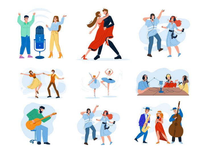 Dance music characters