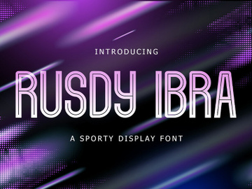 Rusdy Ibra - Sporty Display Font preview picture