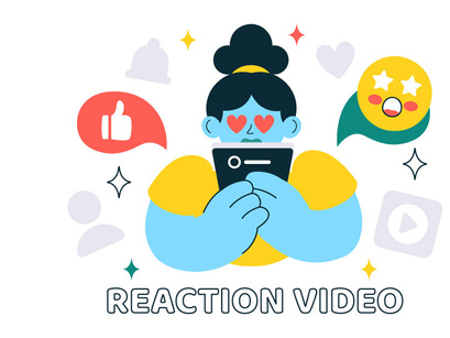 10 Social Media Reaction Video Illustration