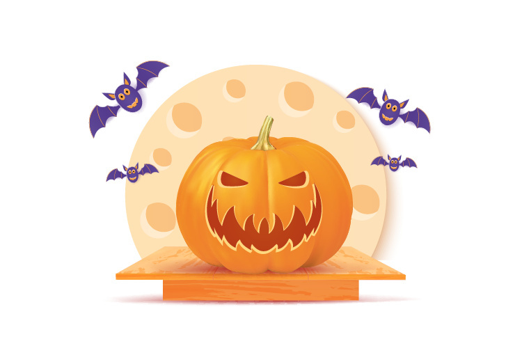 Halloween Background Pumpkin Template