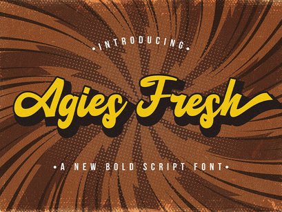 Agies Fresh - Retro Bold Script Font