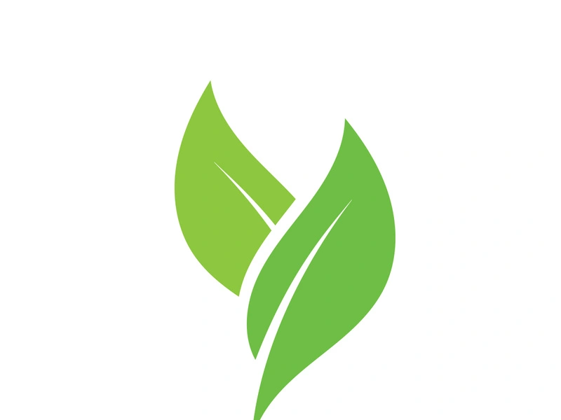leaf logo green ecology nature element vector image