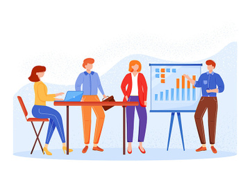 Business meeting flat vector illustration preview picture