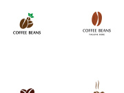 Premium coffee bean logo design.