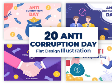 20 Anti Corruption Day Flat Design Illustration preview picture